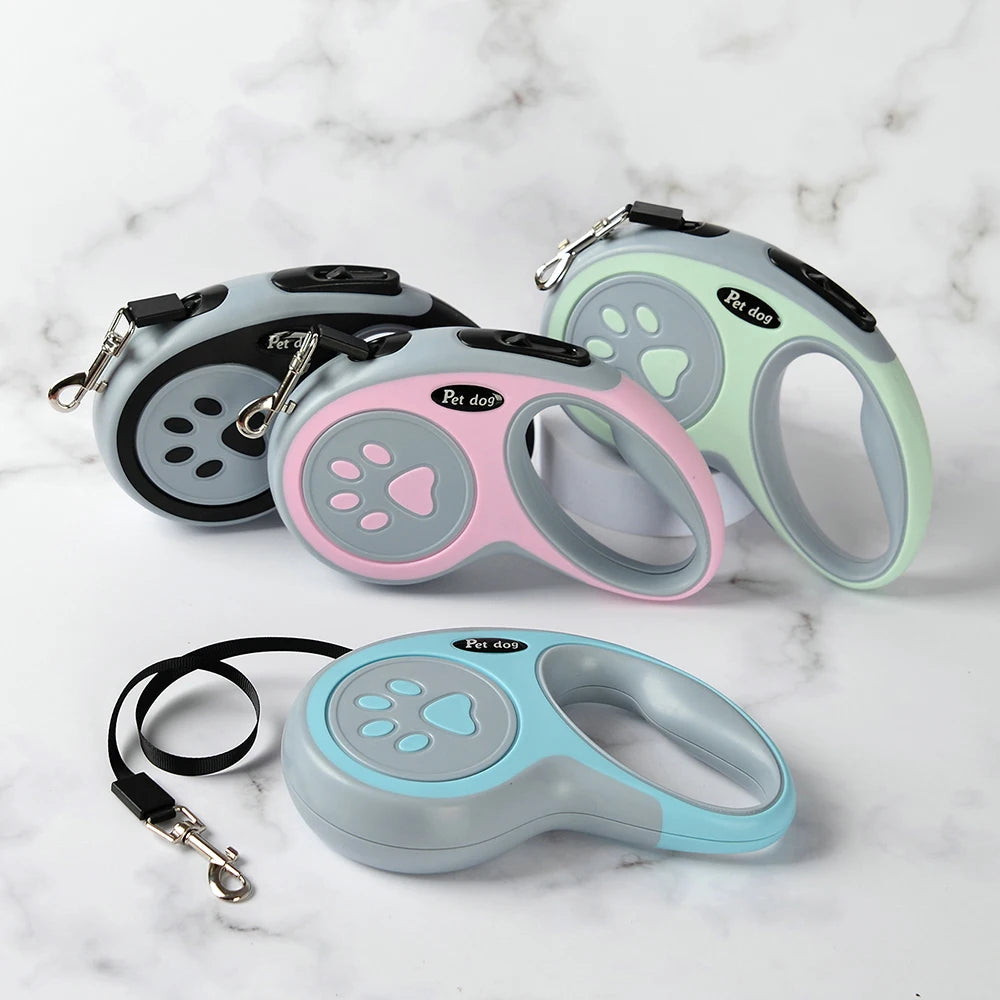 Footprint Retractable Dog Leash