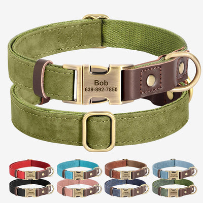Free Custom PU Leather Dog Collar